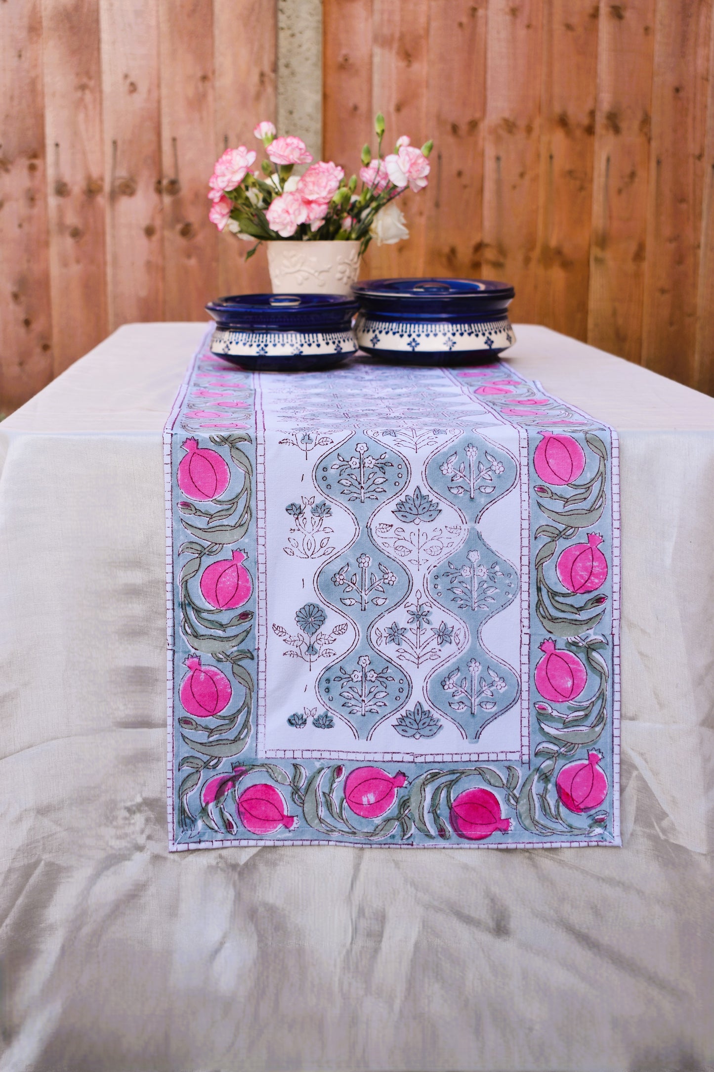 Urmila - Pink Floral Table runner
