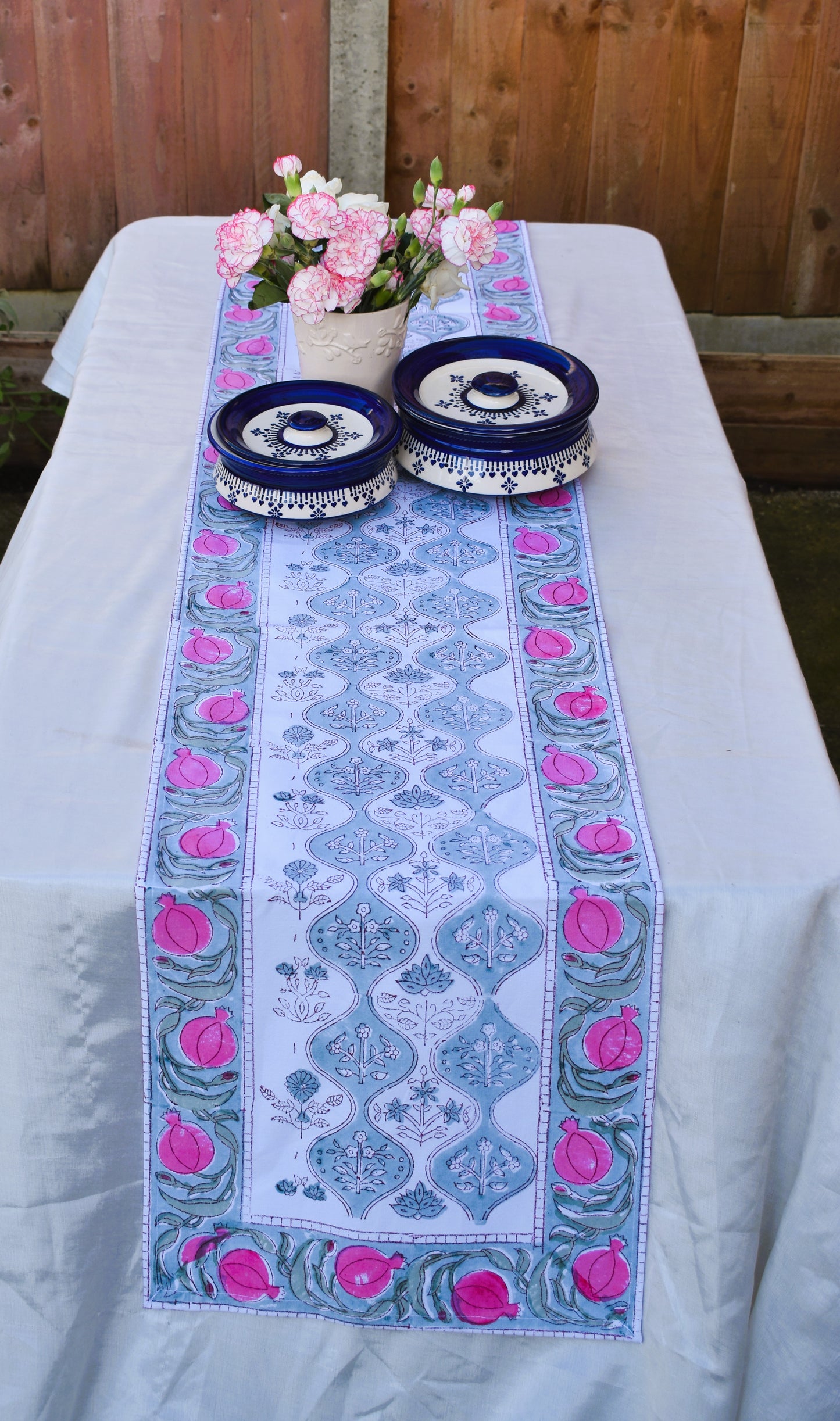 Urmila - Pink Floral Table runner