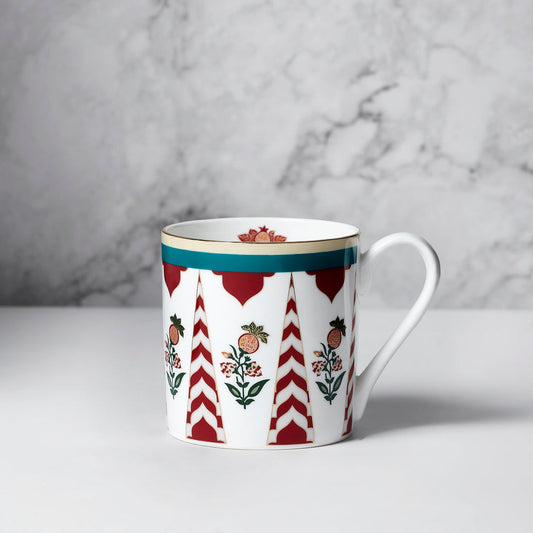 India Circus Blushed Orchard Melon Coffee Mug Set of 6