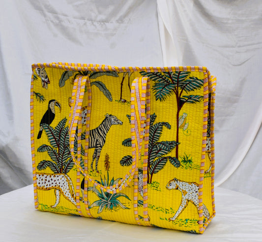 Yellow Zebra Tote Bag