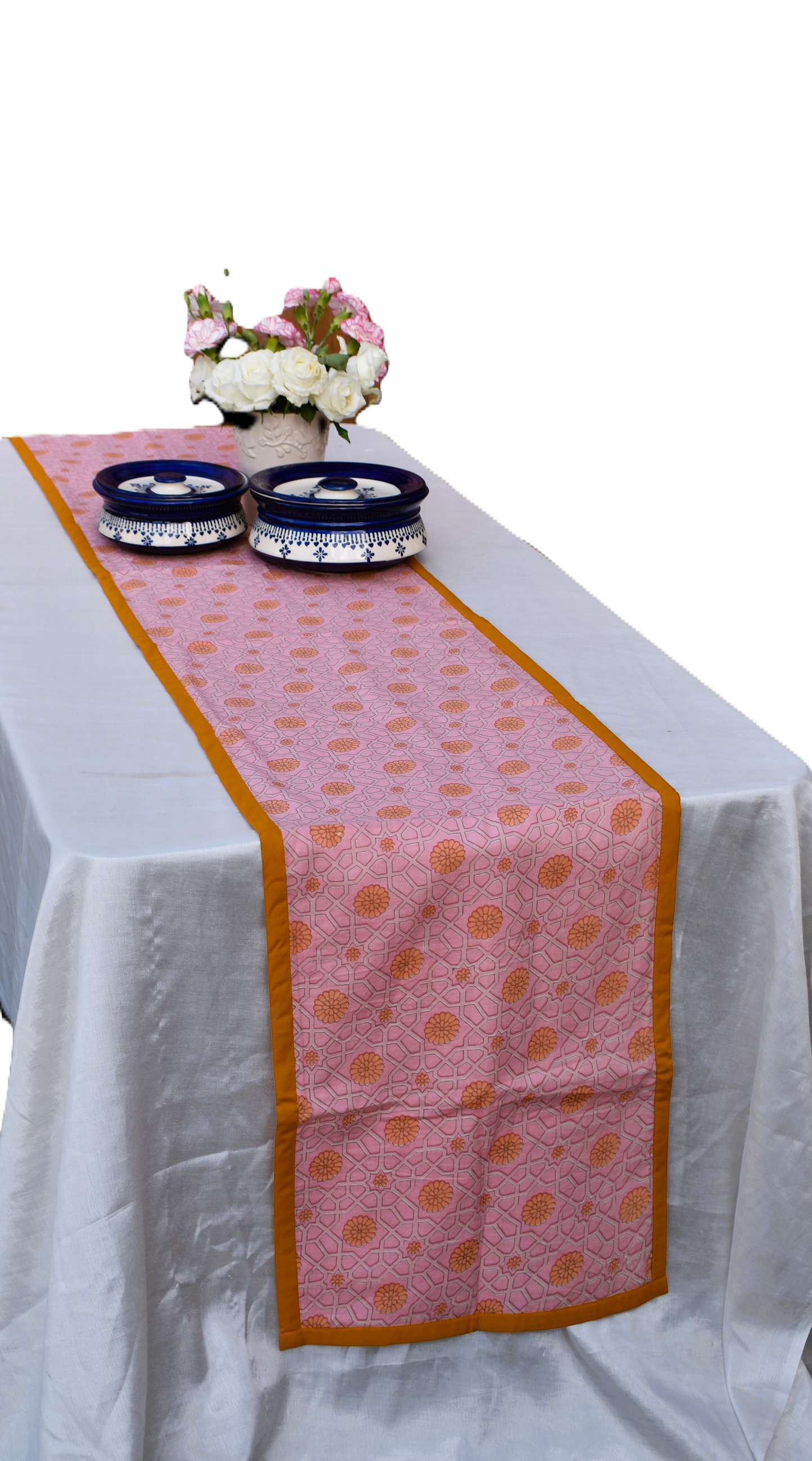 Manthara - Pink Floral Table runner
