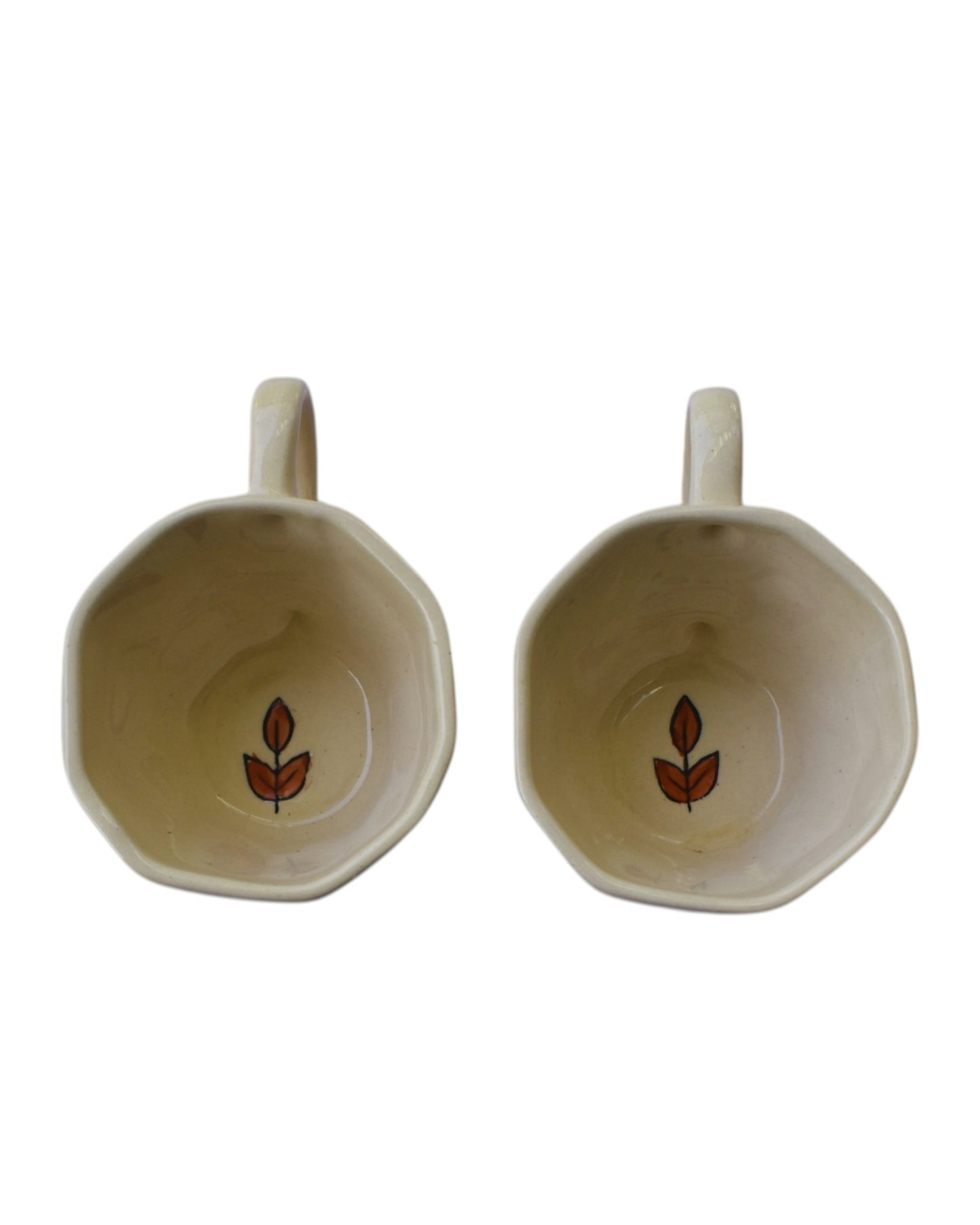 Autumn leaf mugs - set of 2