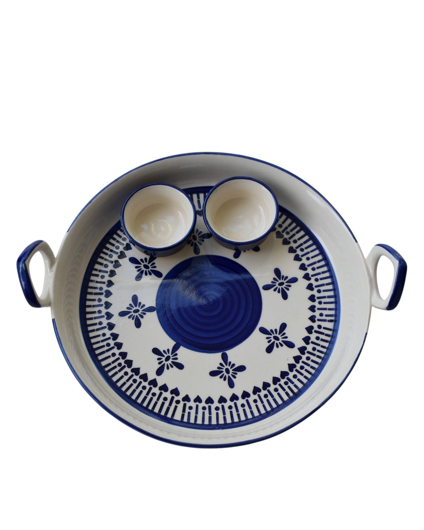 Blue Serve and Dip Platter