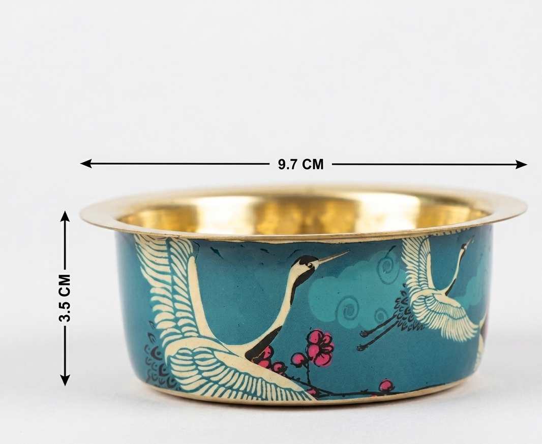 Blue flying cranes Dabara-Tumbler set for filter coffee