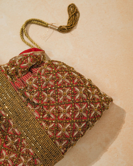 Red Riviera potli bag