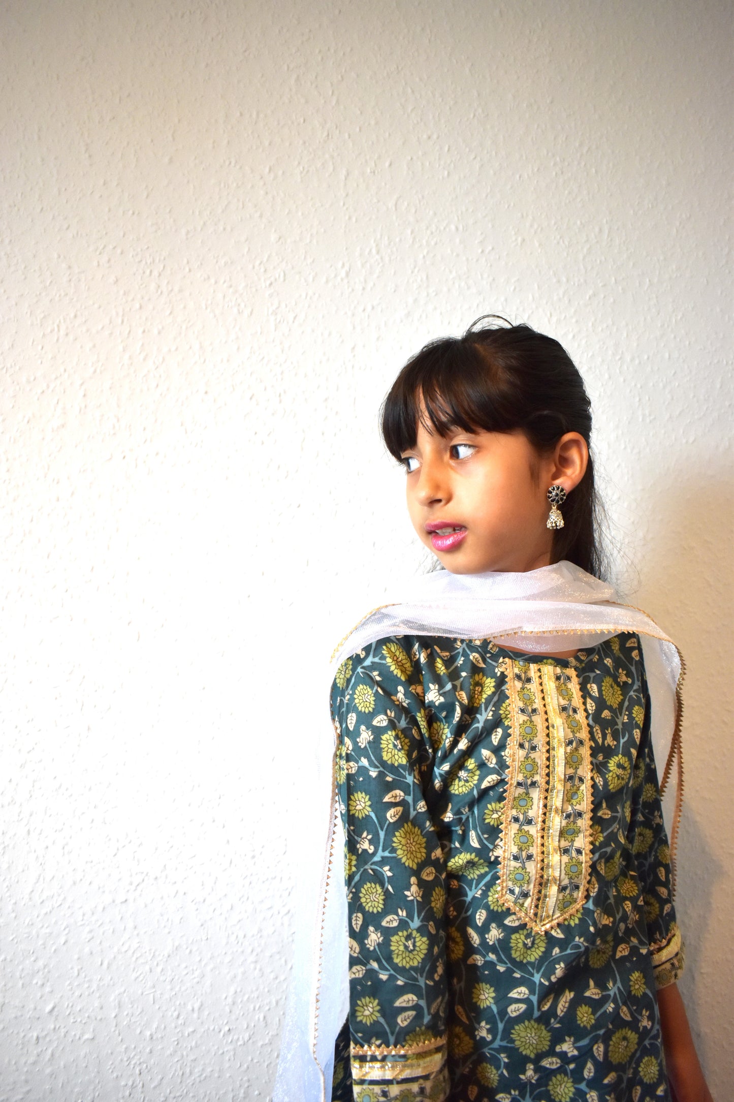 Chameli - Green floral kurta payjama