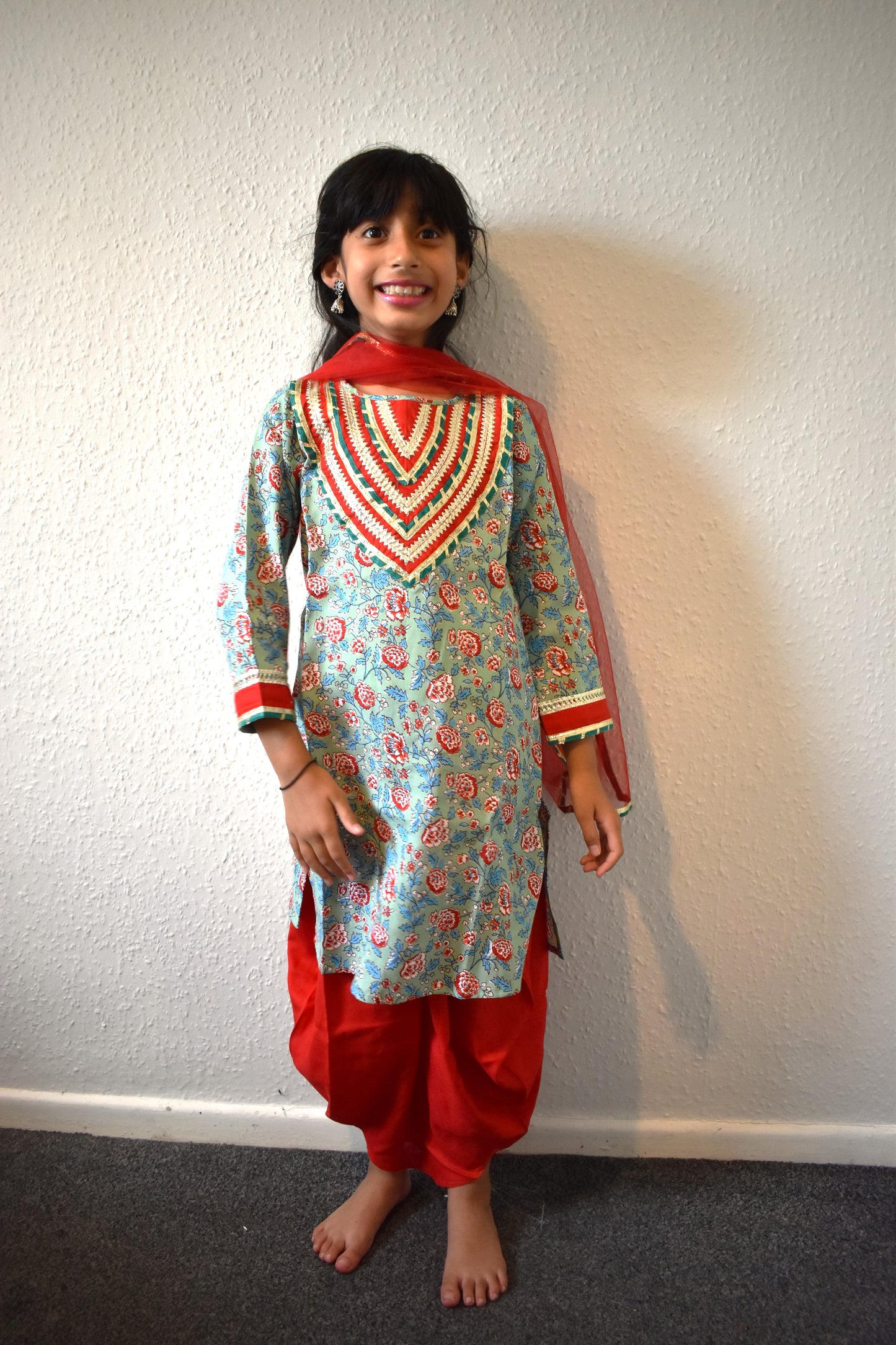 Gulabo - Green floral kurta payjama