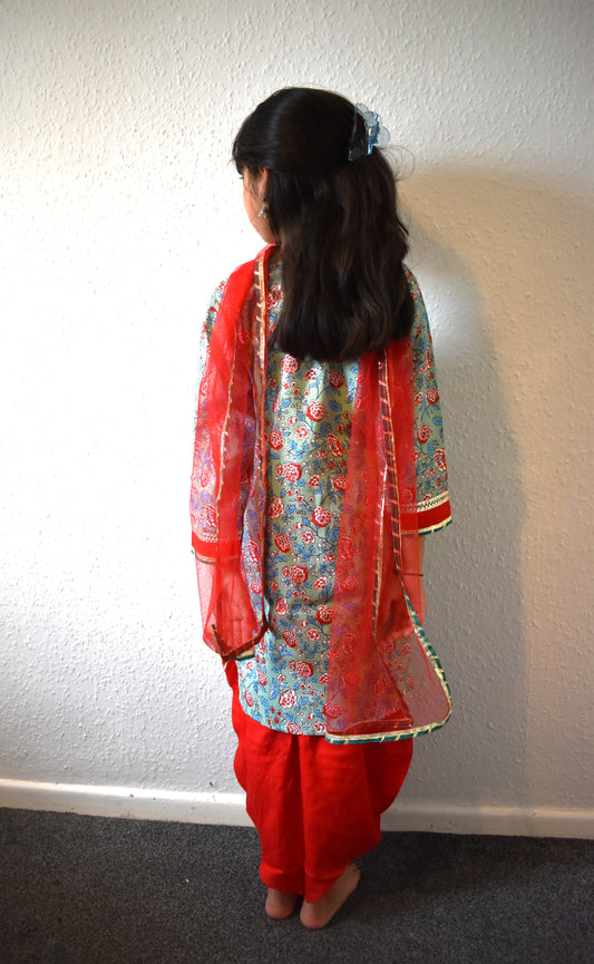 Gulabo - Green floral kurta payjama