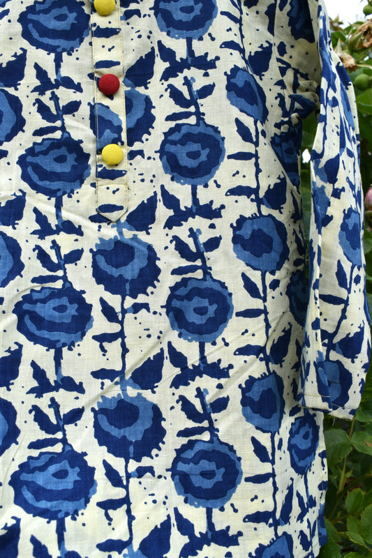 Boys rose blue kurta payjama set