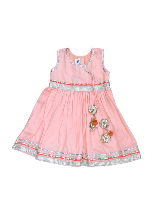 Peach dress for girls