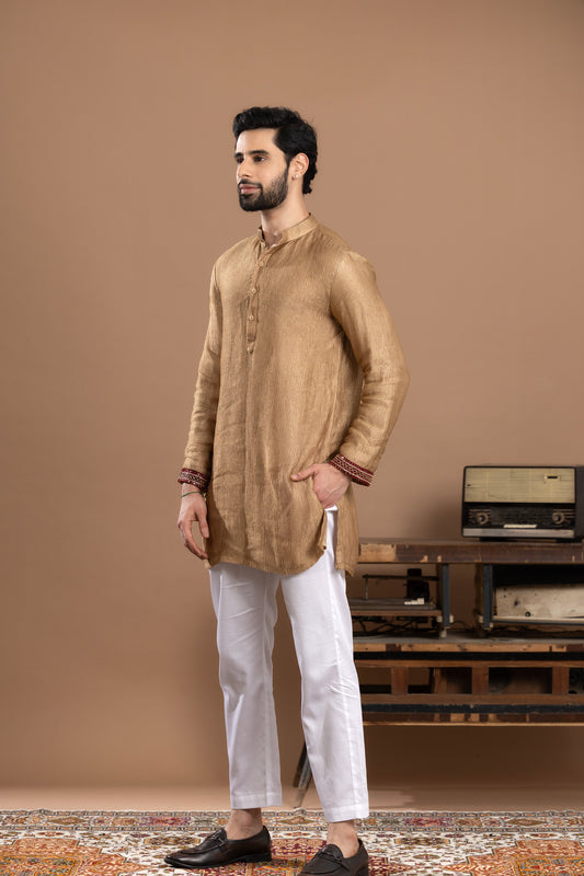 Rivaaj - Golden kurta and pant