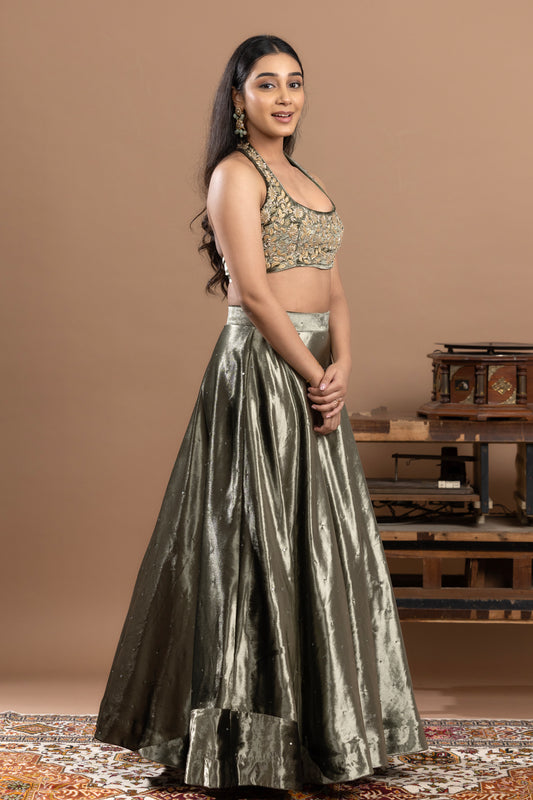 Rivaaj Aqua blue Lehenga