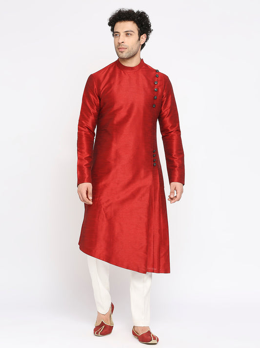 Off-White Jacquard Nehru Jacket Set for Men