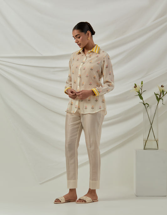 Cotton Chanderi embroidered tunic