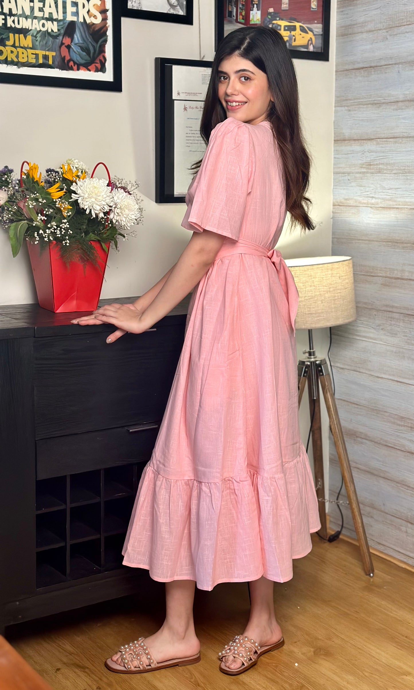 Bella Pink Maxi Dress