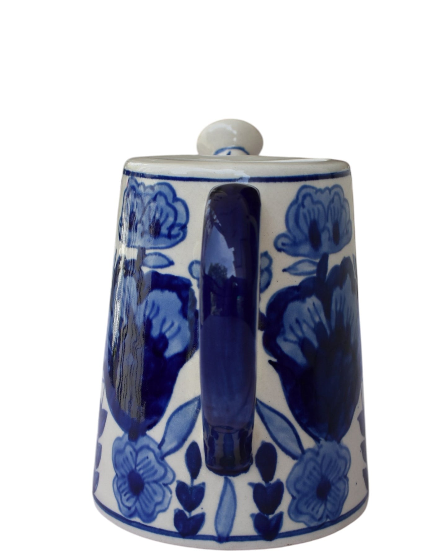 Blue Pottery Ceramic Watering Can/Vase