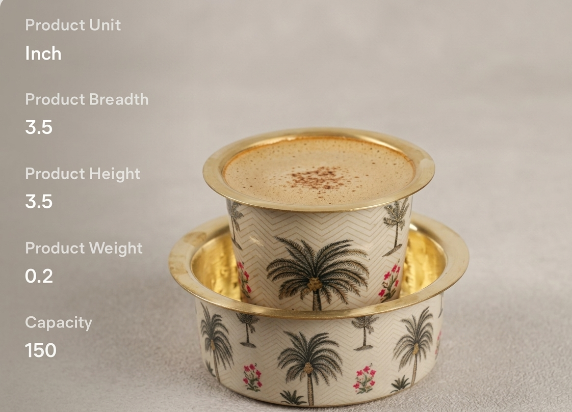 Indian filter coffee cups