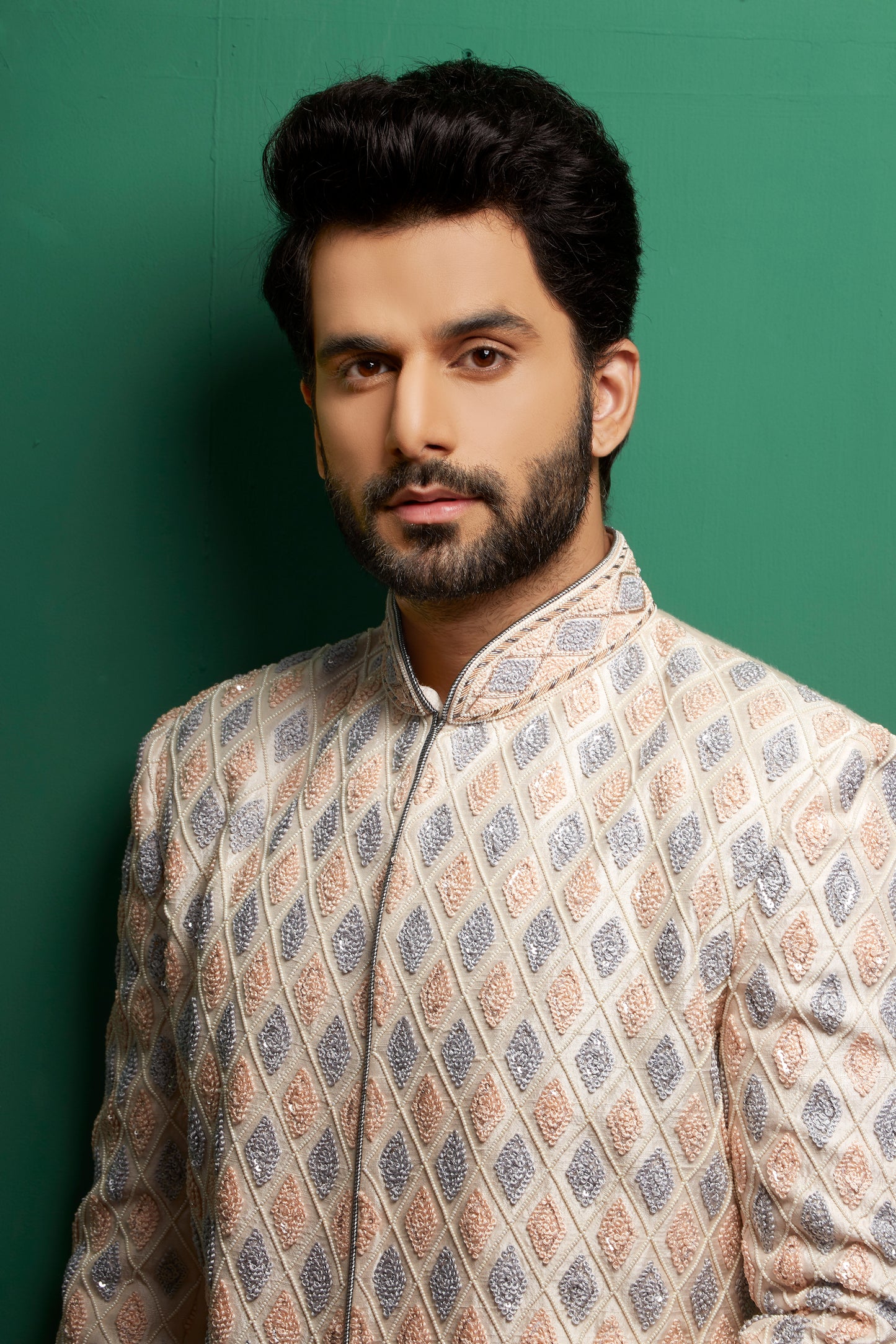 Blush Pink Sherwani Set for Men