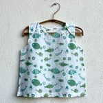 Load image into Gallery viewer, Organic Cotton Koi Mint Jhabla and Mint Pajama Pants Set
