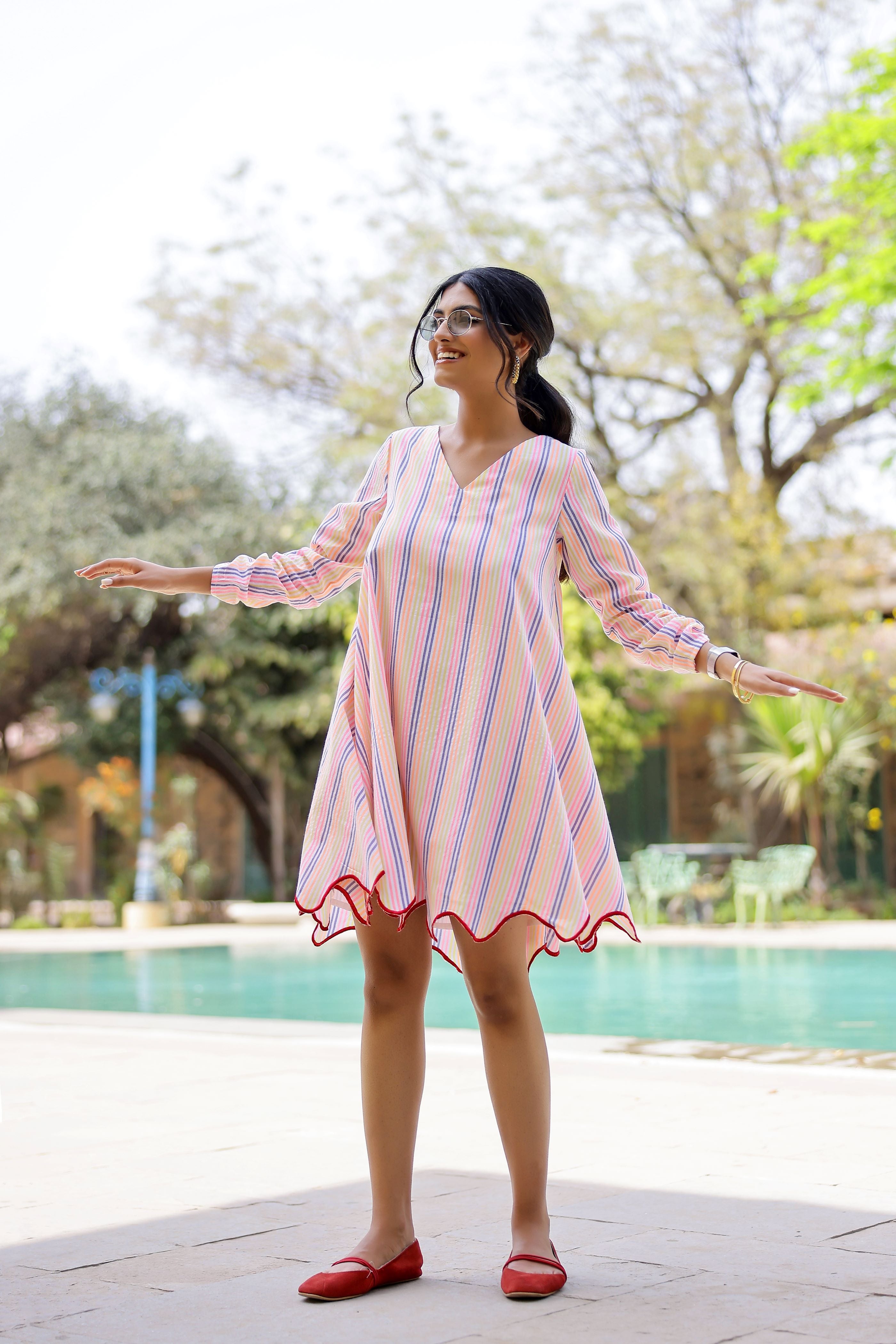 Stripe Swing Dress