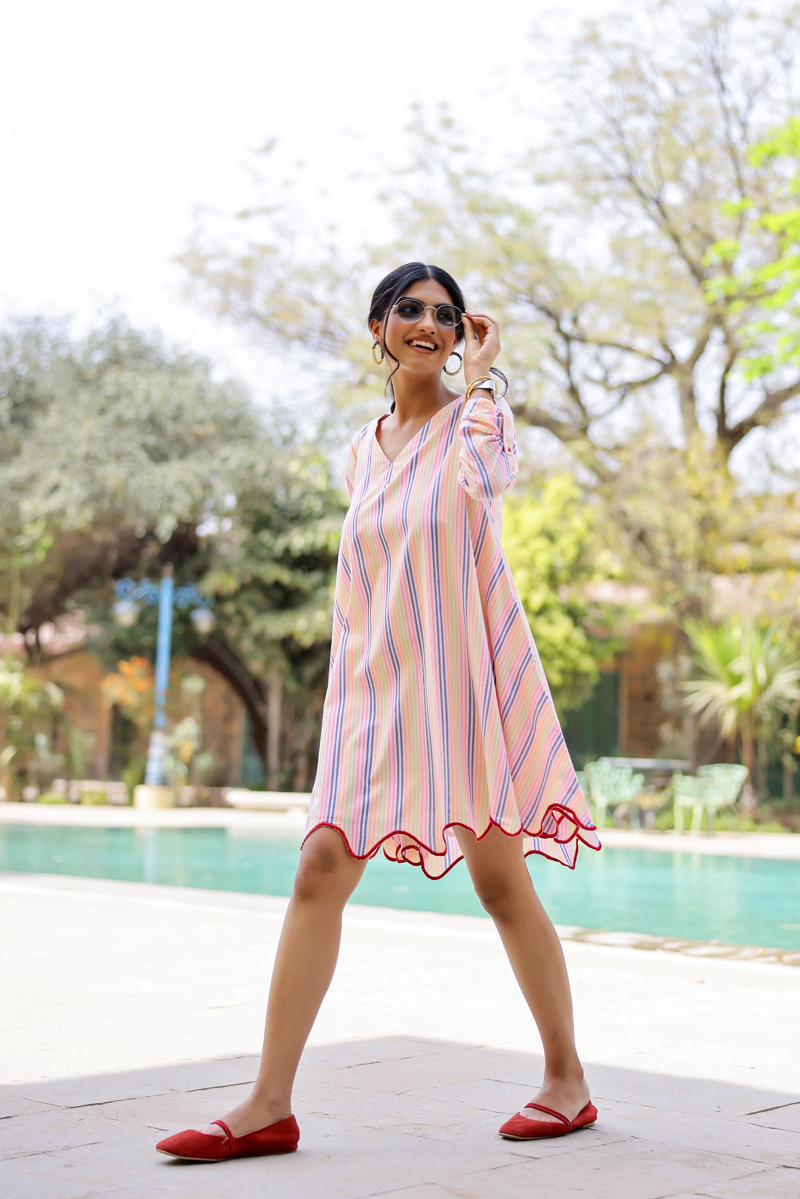 Stripe Swing Dress