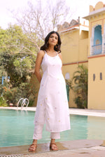 Load image into Gallery viewer, Ivory Floral Embroidered Kurta-Pant Set
