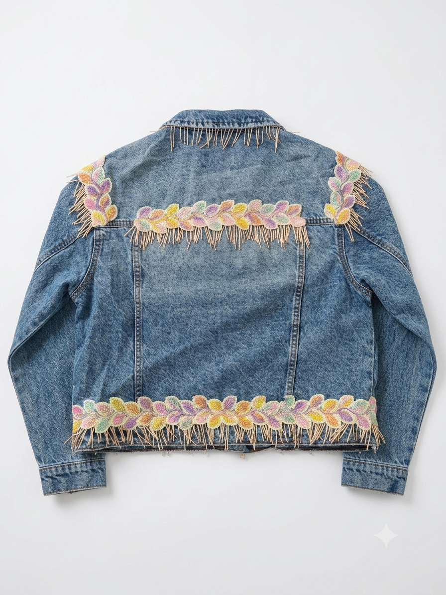 Pastel Petal Denim Jacket