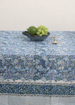 Load image into Gallery viewer, Blue Floral Table Cloth
