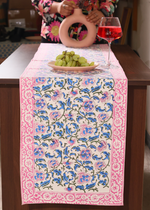 Load image into Gallery viewer, Blue &amp; Pink Floral Table Runner
