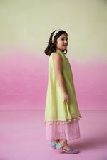 Load image into Gallery viewer, Little starry kurta skirt set
