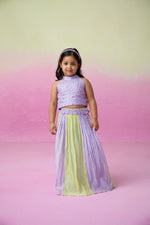 Load image into Gallery viewer, Rainbow dream skirt top set

