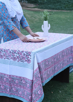 Load image into Gallery viewer, Peony Block Printed Table Cloth
