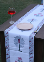 Load image into Gallery viewer, Palm &amp; Roses Block Printed Table Runner
