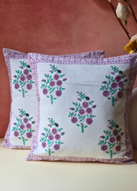 Load image into Gallery viewer, Purple Floweret Cushion Cover - Set of 2
