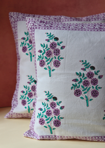 Purple Floweret Cushion Cover - Set of 2