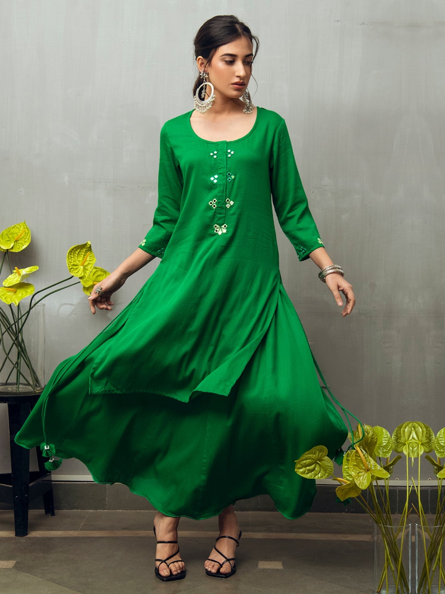 Sumadhya Kurta-Skirt Set with Dupatta