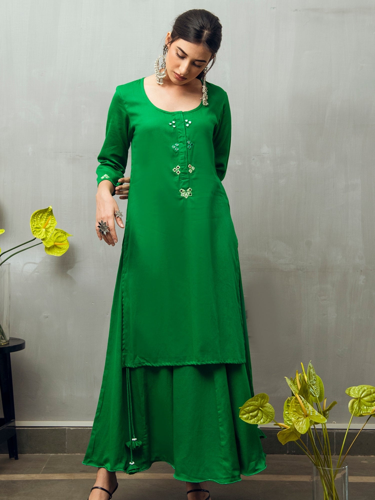 Sumadhya Kurta-Skirt Set with Dupatta