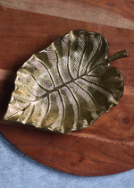 Load image into Gallery viewer, Golden Bliss Palm Leaf Bowl
