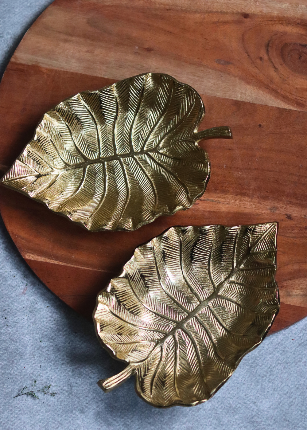 Golden Bliss Palm Leaf Bowl