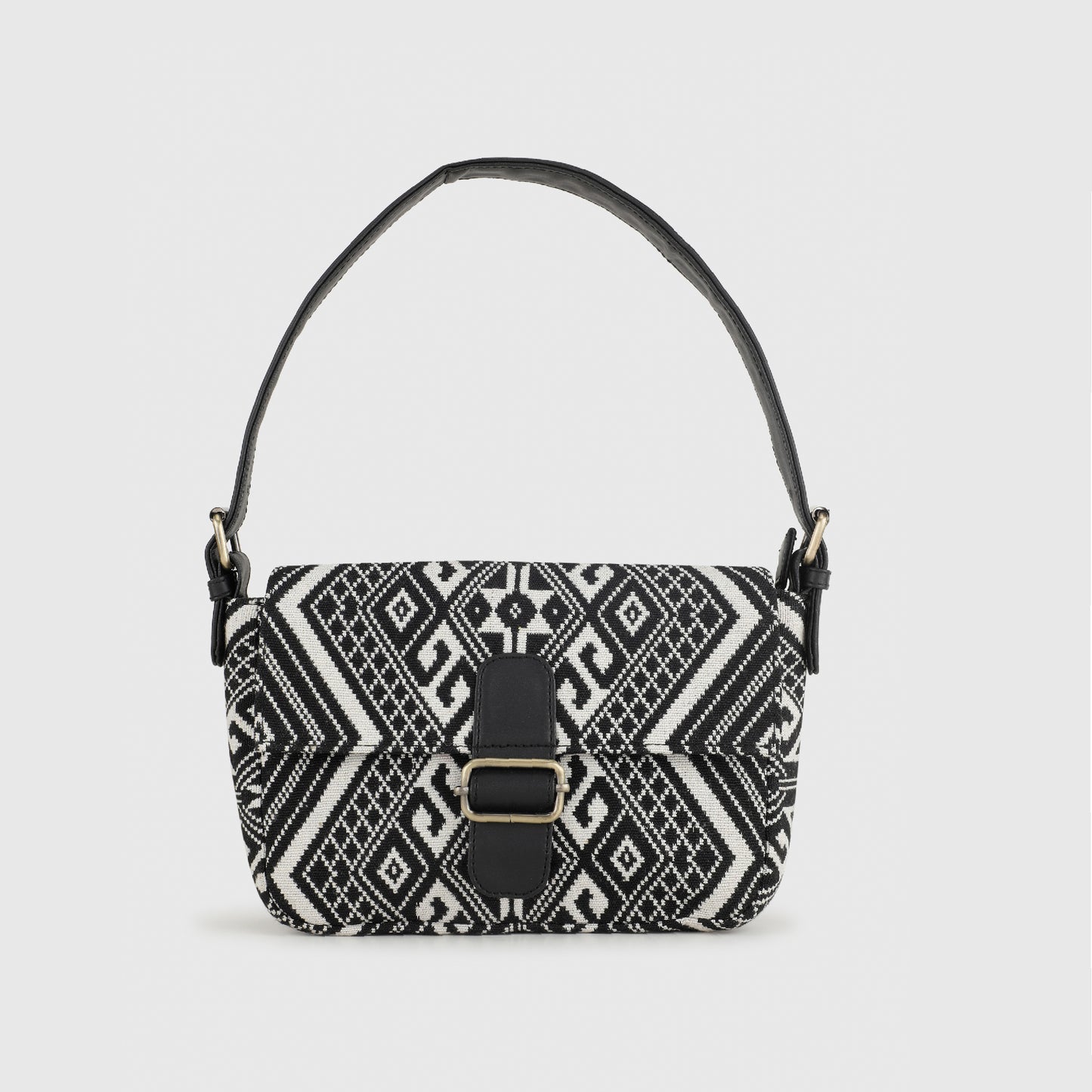 CHAVVI AZTEC BLACK BAGUETTE BAG