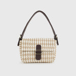 Load image into Gallery viewer, CHAVVI CHEVRON BEIGE BAGUETTE BAG
