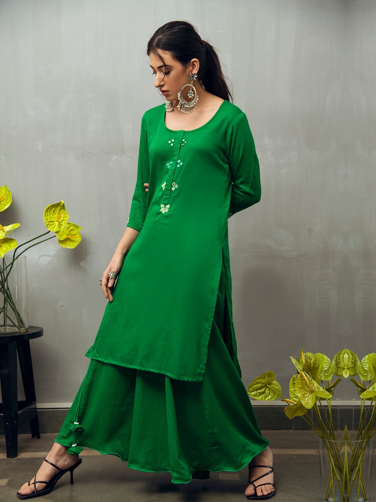 Sumadhya Kurta-Skirt Set with Dupatta