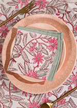 Load image into Gallery viewer, Lillies Block Print Table Napkin - set of 2
