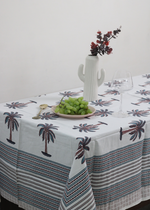 Load image into Gallery viewer, Pink Palm Tree Table Cloth
