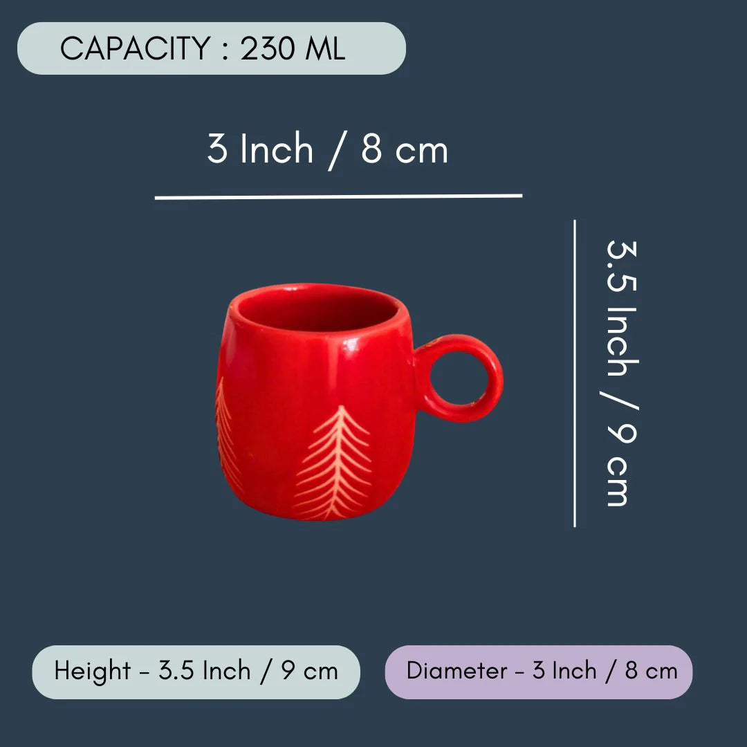 Christmas Tree Cuddle Mug- Red