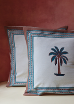 Load image into Gallery viewer, Coco Tree Block Printed Cushion Cover - set of 2
