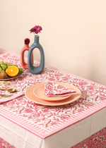 Load image into Gallery viewer, Shades of Pink Block Print Table Napkin - set of 2
