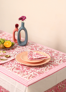 Shades of Pink Block Print Table Napkin - set of 2