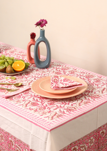 Shades of Pink Block Print Table Napkin - set of 2
