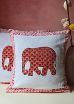 Load image into Gallery viewer, Ele Block Printed Cushion Cover - set of 2
